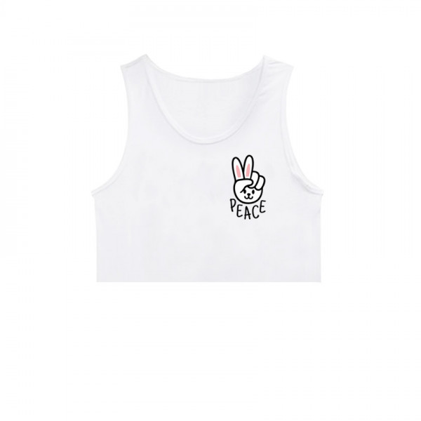 Кроп потник с щампа PEACE