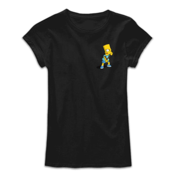 Дамска тениска с цветен принт BART SIMPSON 