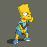 Тениска с Bart Simpson от The Simpsons