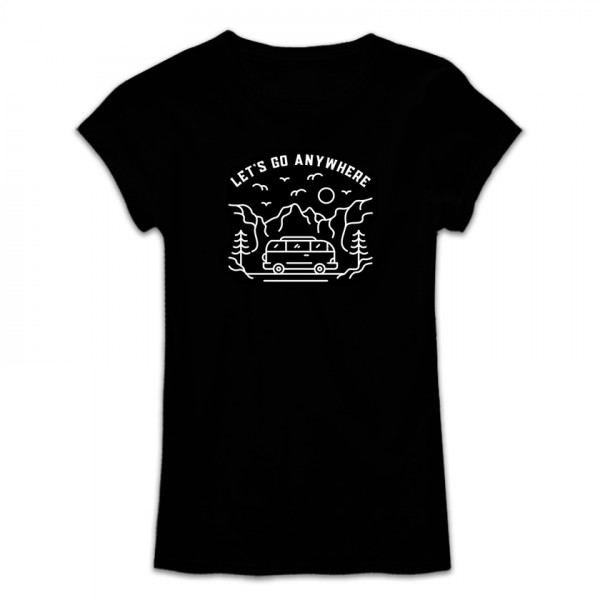 Дамска тениска с щампа  LET'S GO 