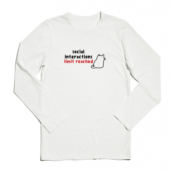 Унисекс блуза ръкав с щампа SOCIAL INTERACTIONS   Унисекс блуза ръкав с щампа SOCIAL INTERACTIONS