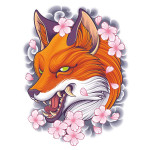 SPRING FOX унисекс / мъжка тениска с директен цветен принт