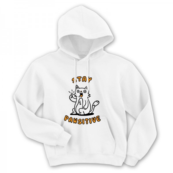 Суичър с щампа STAY PAWSITIVE