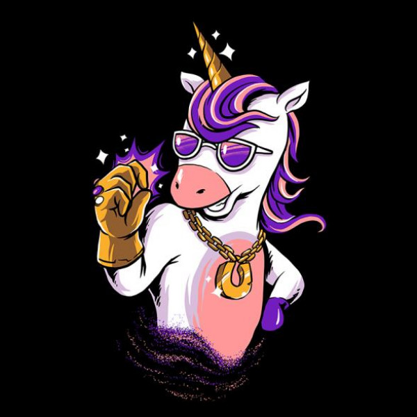 UNI унисекс / мъжка тениска с директен цветен принт 