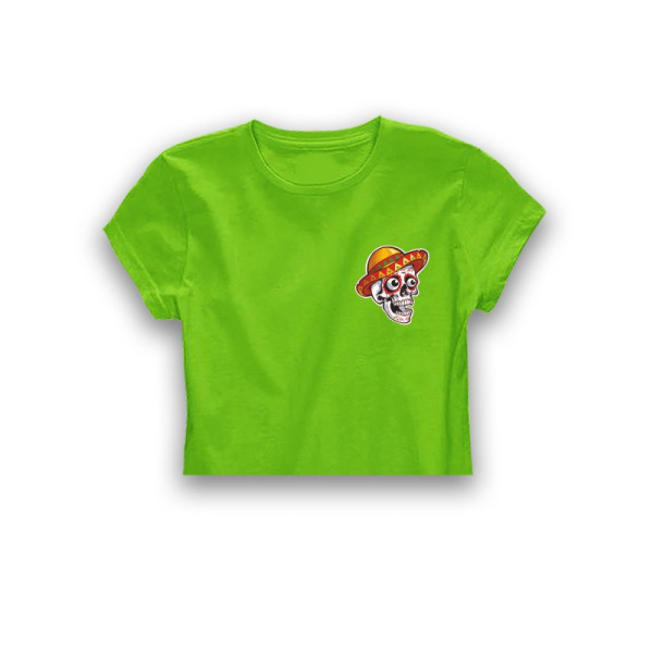 Дамски кроп топ MEXICAN SKULL