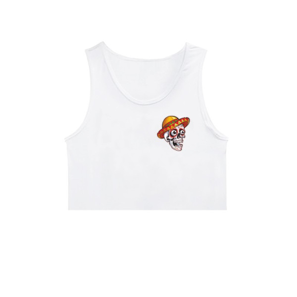 Кроп потник с щампа MEXICAN SKULL