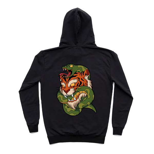 TIGER VS SNAKE универсален суичър с качулка