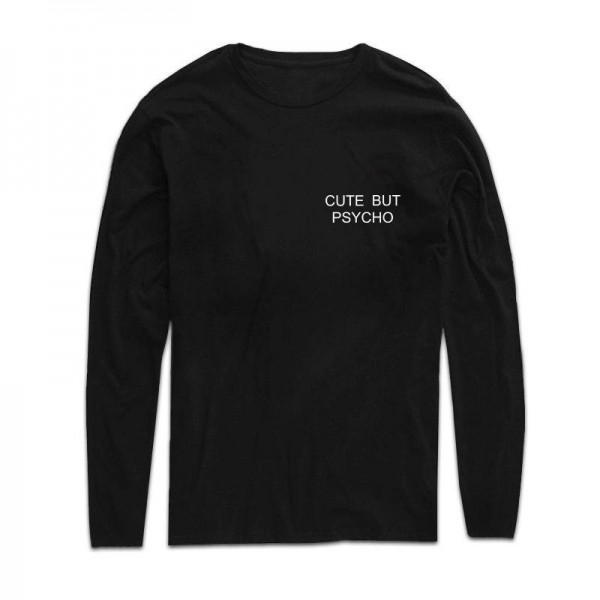 блуза с щампа  CUTE BUT PSYCHO блуза с щампа  CUTE BUT PSYCHO