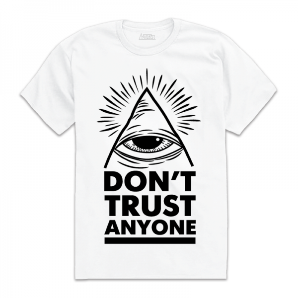 Мъжка тениска с щампа DONT TRUST ANYONE