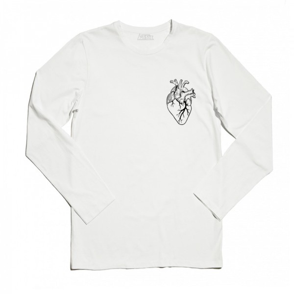 Унисекс блуза дълъг ръкав с щампа HEART Унисекс блуза дълъг ръкав с щампа HEART