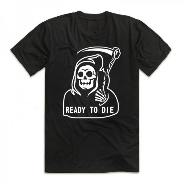 Мъжка тениска с щампа READY TO DIE