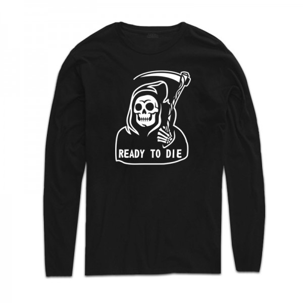 Блуза дълъг ръкав с щампа READY TO DIE Блуза дълъг ръкав с щампа READY TO DIE