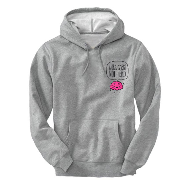 Суичър с щампа WORK SMART