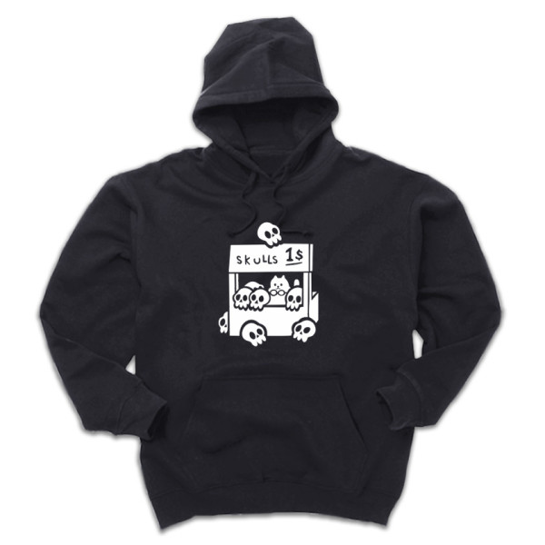 Суичър с щампа SKULL SHOP